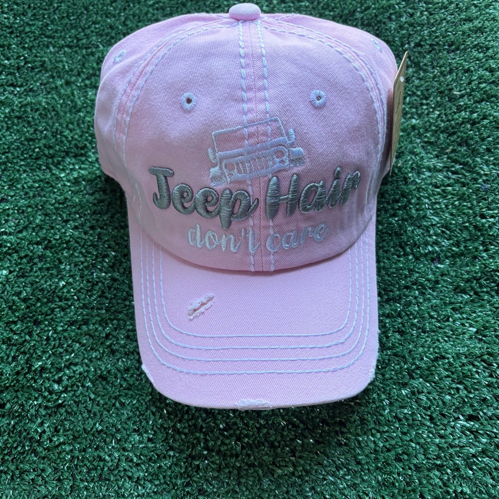 Jeep Hat- Pink- Jeep Hair Don’t Care ✌️